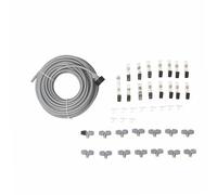 WERKA PRO Brumisateur de Terrasse - 20 m Tuyau PVC Ø 8 mm - 14 Buses Laiton Orientables - Adaptateur 3/4" Mâle - Polypropylèn