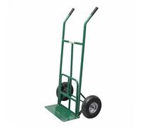 WERKA PRO Chariot Diable Porte-Bûches Acier Charge 250 kg 63 x 119 cm Vert | Acier, bois, résistant aux intempéries, durable, roues gonflables ø 260 mm, poignées antidérapantes, capacité 250 kg