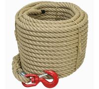 WERKA PRO Corde à Poulie avec Crochet Tressé Résistance 3 Tonnes Ø20mm 30m