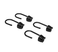 WERKA PRO Crochets Acier Plastifié Accessoires Bâches Lot de 4 Ø 8 Noir