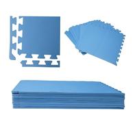 WERKA PRO Dalle Piscine Accessoire Piscine Hors Sol 50 x 50 cm 1 cm Bleue | Installation facile, usage piscine et extérieur, épaisseur 1 cm, lot de 8, surface lisse réduisant risques, bords de finition