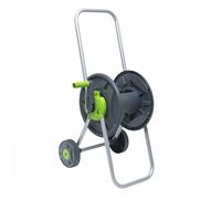 WERKA PRO Dévidoir de tuyau sur roues, design ergonomique pour un arrosage sans effort, passage d'eau coudé pour un débit optimal, résistant aux intempéries, couleur noire et verte, taille 1.0.