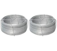 WERKA PRO Fil de Fer galvanisé Bobine 50m avec Support Ø 1,1 mm (Lot de 2)