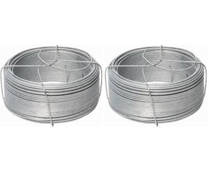WERKA PRO Fil de Fer galvanisé Bobine 50m avec Support Ø 1,1 mm (Lot de 2)