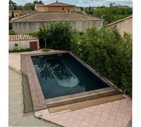 WERKA PRO Filet de Protection Piscine 100g/m² Polyéthylène 5 x 9 m Gris