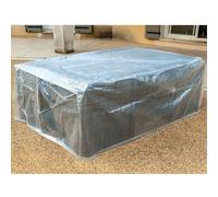 WERKA PRO Housse de table 310 x 150 x 80 cm Transparente Étanche Anti-UV pour mobilier de jardin