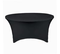 WERKA PRO Housse de Table Ronde Polyester et Élasthanne Ø150 cm 74 cm Noire | Extensible, durable, sécurisé, lavable, usage extérieur et intérieur, hauteur 74 cm, idéale réceptions et événements