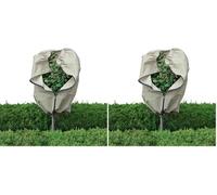 WERKA PRO Housse d'hivernage pour arbustes et végétaux Ø100cm x Hauteur 200cm (Lot de 2)
