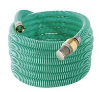 WERKA PRO, Kit d'Aspiration 1 Pouce 1/4 Laiton Noir 7 m - Tuyau Annelé Résistant, Raccord Tournant, Création de Pression Optimale, Prêt à l'Emploi, Idéal Jardinage - Noir 7 m