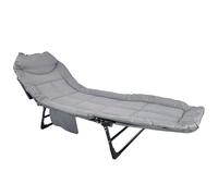 WERKA PRO Lit transat Pliant Confort | Coton, acier, robuste, usage jardin et terrasse, extérieur, 5 positions réglables, taille 200 x 63 x 28 cm