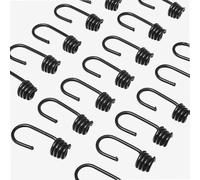 WERKA PRO Lot de 20 Crochets pour Tendeur - Métal Plastifié - Adapté Fil Ø 8 mm - Accessoires pour Bâches - Noir - Usage Jard