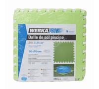 WERKA PRO Lot de 9 Dalles de Sol pour Piscine 50 x 50 cm 0,44 kg 2,25 m²