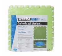 WERKA PRO Lot de 9 Dalles de Sol pour Piscine 50x50cm