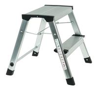 WERKA PRO Marchepied Pliable en Aluminium 2 Marches - Hauteur 40,4 cm - Largeur 43,5 cm - Léger et Compact - Marches Anti-Dérapantes - Charge Maximale 150 kg - Stabilité Excellente
