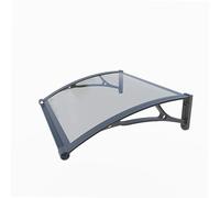 WERKA PRO Marquise Aluminium et Polycarbonate 80 x 150 cm 2,5 mm Anthracite | Durable, transparent, usage maison, panneau 2,5 mm anti UV, décoration et protection entrée, installation facile