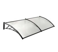 WERKA PRO Marquise en Polycarbonate 2 Panneaux - 80 x 300 cm - Noir - Panneaux 5 mm Anti UV - Décoration et Protection Entrée