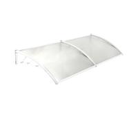 WERKA PRO Marquise Polycarbonate Blanche - Protection Pluie Fenêtres Portes - 80 x 300 cm - Résistante Translucide Installati