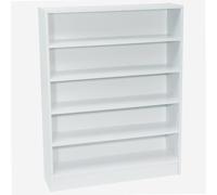 WERKA PRO Meuble Rayonnage Blanc 5 Étagères - Panneaux de Bois MDF - 62 x 17 x 80 cm - Livré en Kit avec Instructions de Montage - pour Salle de Bain, Couloir ou Dressing - Compact et Polyvalent