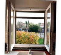 WERKA PRO Moustiquaire Enrouleur de Fenêtre Aluminium Gris Anthracite 80 x 130 cm - Profilés ALU Discrets - Tulle Fibre de Ve
