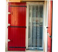 WERKA PRO Moustiquaire Rideau de Porte 100 x 220 cm - Protection Efficace Contre Insectes, Installation Facile, Design Élégant en Noir, Tulle en Polyester Durable et Lesté.