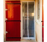 WERKA PRO Moustiquaire Rideau de Porte Aimantée Tulle 215 x 100 cm Blanche