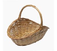 WERKA PRO Panier à Bûches en Osier Ergonomique Forme Ovale 20 cm Naturel