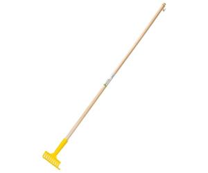 WERKA PRO Peigne à Olives avec Manche en Bois 130 cm 9 Dents Jaune | Usage jardin, jaune, outil manuel pour récolte efficace, prise en main confortable, idéal jardin
