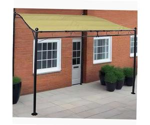 WERKA PRO Pergola en Acier époxy 3 x 2,5 m, Gris | Installation facile, polyvalent, robuste, solaire, usage jardin et terrasse, extérieur, hauteur 2,50 m, usage terrasse jardin
