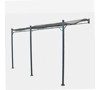 WERKA PRO Pergola Murale Acier Époxy avec Toile d'Ombrage 3 x 4 m | Installation facile, durable, solaire, usage jardin et terrasse, extérieur, intérieur, voile et toile d'ombrage