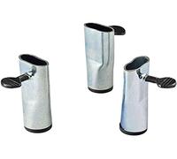 WERKA Pro Pied pour Réchaud Gaz - Acier Chromé - 10 cm Hauteur - Lot de 3 - Stabilité Optimale pour Barbecue, Plancha et Paëlla - Compatible avec Réchaud Vaello - Facile à Nettoyer