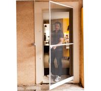 WERKA PRO Porte Moustiquaire Cadre Alu Réglable avec Poignée 100 x 225 cm