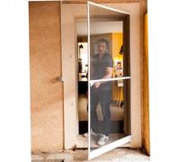 WERKA PRO Porte Moustiquaire Cadre Alu Réglable avec Poignée 215 x 100 cm