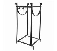 WERKA PRO Range Bûches d'Intérieur 2 Niveaux - Acier Peint Noir - Design Élégant et Compact - Dimensions 76 x 33 x 33 cm - Optimisation de l'Espace et Protection Humidité