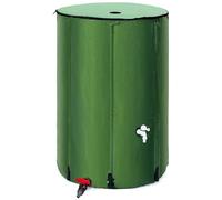 WERKA PRO Récupérateur d'eau de Pluie Pliable 250 L avec Robinet de vidange, Couverture de Protection et Design Compact pour Un Transport Facile, idéal pour Jardinage et Nettoyage - Vert.
