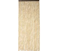 WERKA PRO Rideau Chenille Beige Uni - 90 x 220 cm - Protection Contre Insectes et Poussière - Tringle Ajustable et Anneaux de Suspension - Fibres Synthétiques Anti Effilochage