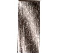 WERKA PRO Rideau Chenille Chocolat Uni Ajustable 90 x 220 cm | Polypropylène, plastique, anti-UV, usage intérieur et maison, protection contre insectes, tringle ajustable et anneaux