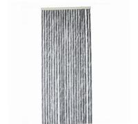 WERKA PRO Rideau Chenille Gris Foncé Uni - 120 x 220 cm - Protection Contre Insectes et Poussière - Tringle Ajustable et Anneaux de Suspension - Fibres Synthétiques Anti Effilochage