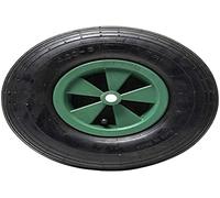 WERKA PRO Roue Gonflable Diable et Chariot Alésage 16 mm 325 x 85 mm Verte | Caoutchouc, durable, alésage 16 mm, pour diable et chariot, valve courbée, robuste et polyvalente