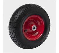 WERKA PRO, Roue Gonflable Polyvalente avec Axe déporté, Idéale pour Chariots et Remorques, Montée sur Roulements à Billes pour une Durabilité Optimale, Noir, 400 x 150 mm