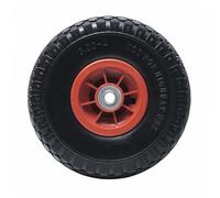 WERKA PRO Roue Increvable 10'' - Ø260 x 75 mm - Alésage 16 mm - Rouge - Pneu Plein avec Roulement à Billes - Pour Diable et Chariot - Usage Bricolage - 0,94 kg