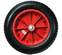 WERKA PRO Roue Increvable 13'' - Ø330 x 85 mm - Alésage 20 mm - Rouge - Pneu Plein avec Roulements à Billes - Pour Diable, Chariot, Remorque - Usage Bricolage - 1,37 kg