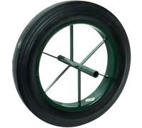 WERKA PRO Roue Increvable Brouette 15'' Alésage 20 mm Ø385 x 66 mm Verte | Installation facile, robuste, durable, usage jardin, pneu dur Ø385 x 66 mm, axe 20 mm, pour brouette jardin, alésage 20 mm