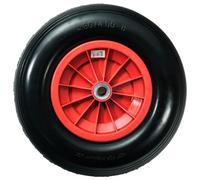 WERKA PRO Roue Increvable Brouette 15'' Alésage 20 mm 385 x 75 mm Rouge | Robuste, durable, usage jardin et bricolage, jante rouge, roulements à billes, pour brouettes et remorques