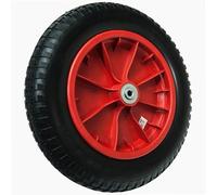 WERKA PRO Roue Increvable Diable 13'' Alésage 10 mm Ø330 x 85 mm Rouge | Robuste, durable, usage jardin, alésage 10 mm, jante rouge, roulements à billes, pour diables, chariots et remorques
