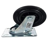 WERKA PRO Roulette Pivotante Sans Frein Ø100mm - 2 Couronnes De Billes En Acier - Platine Métallique 105 x 80 mm - Charge Max 100 kg - Idéale Pour Atelier Et Garage - Manutention Fluide