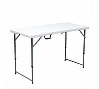 WERKA PRO Table Pliante Rectangulaire à Pieds Réglables - Polyéthylène Résistant - Structure Acier - Dimensions 120 x 60 x 74
