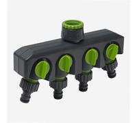 WERKA PRO Té de dérivation avec robinets 4 Voies | Étanche, robuste, usage jardin et extérieur, installation facile, contrôle indépendant du débit, compatible accessoires