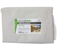 WERKA PRO Toile de Pergola de Rechange Polyester 180 g/m² 3 x 2,5 m Crème | Durable, usage jardin et terrasse, extérieur, pour pergola en fer forgé, résistante à la pluie et au soleil