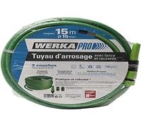 WERKA PRO Tuyau avec raccords et Lance d15mm 15 m