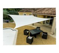 WERKA PRO Voile d'ombrage Blanche rectangulaire 4 x 5 m